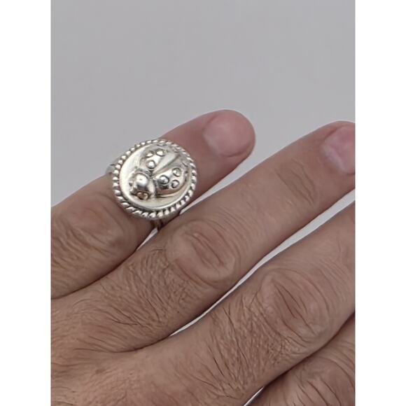 BARRY KIESELSTEIN CORD STERLING SILVER 925 LADYBUG RING SIZE 6 - Picture 2 of 16